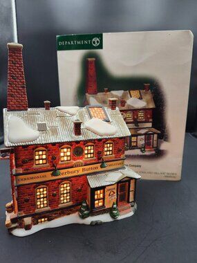 Department 56 New England Village Series Waterbury Button Company Lighted House